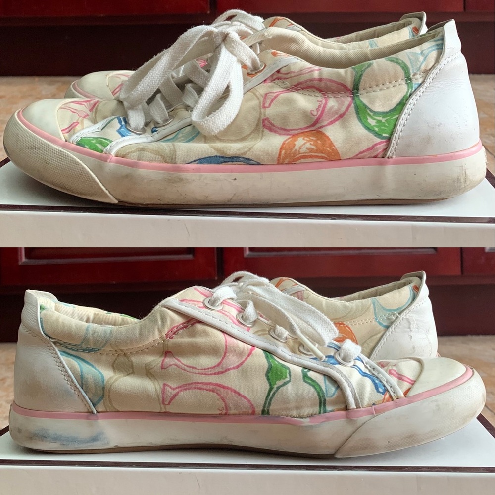 COACH Y2K multicolor colorful rainbow logo sneaker - Picture 10 of 11